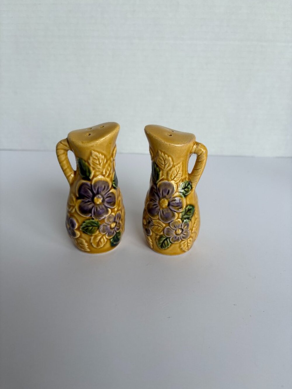Vintage Ceramic Pitcher Salt and Pepper Shakers
